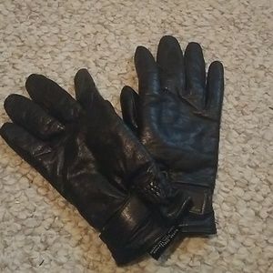 Black leather gloves from Wilson's Leather